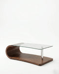 Sculptural Bentwood & Glass Asymmetrical Center Table Arris Concepts