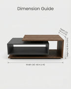 Architectural Tiered Two-Tone Modular Center Table Arris Concepts