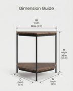 Minimalist Two-Tone 3-Tier Corner Side Table Arris Concepts