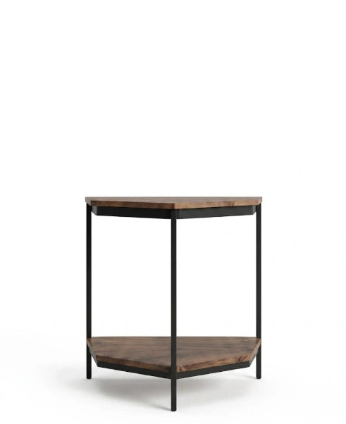 Minimalist Two-Tone 3-Tier Corner Side Table Arris Concepts