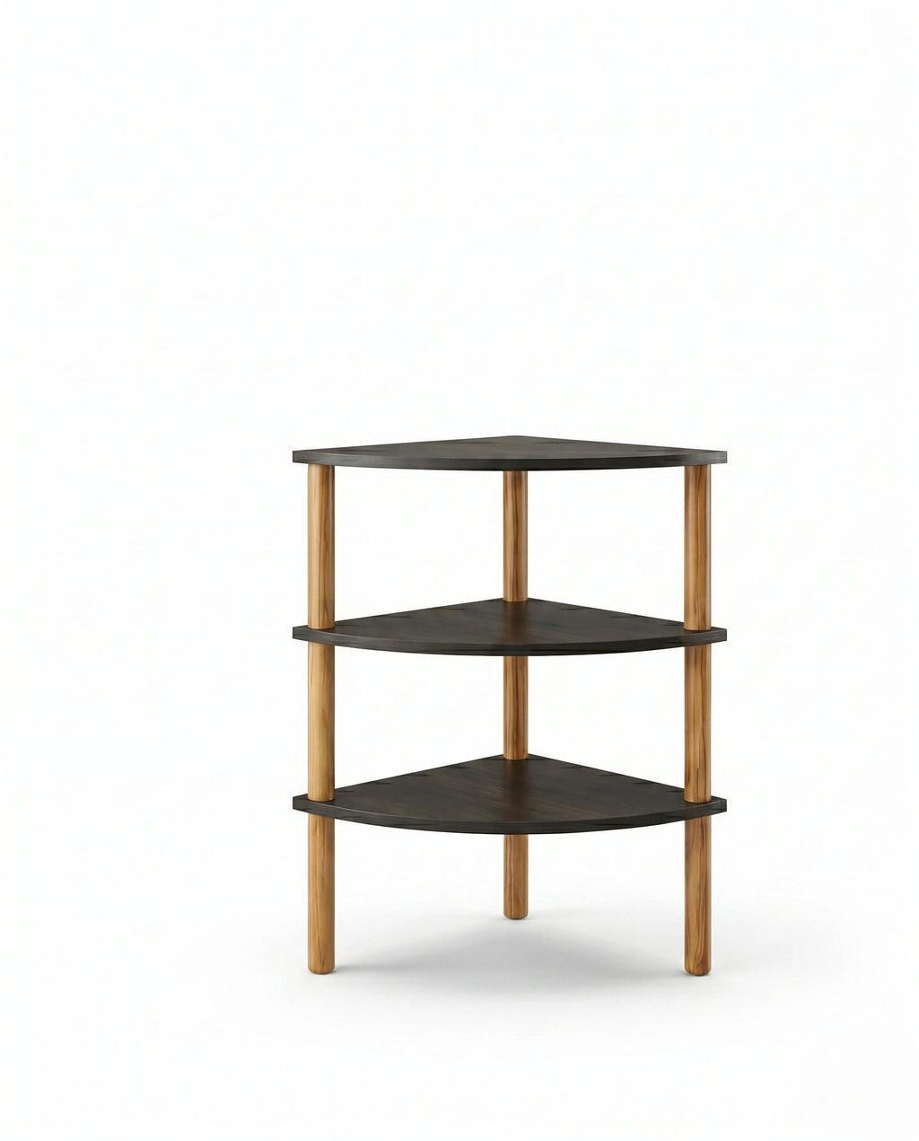 Minimalist Two-Tone 3-Tier Corner Side Table Arris Concepts