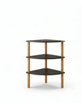Minimalist Two-Tone 3-Tier Corner Side Table Arris Concepts