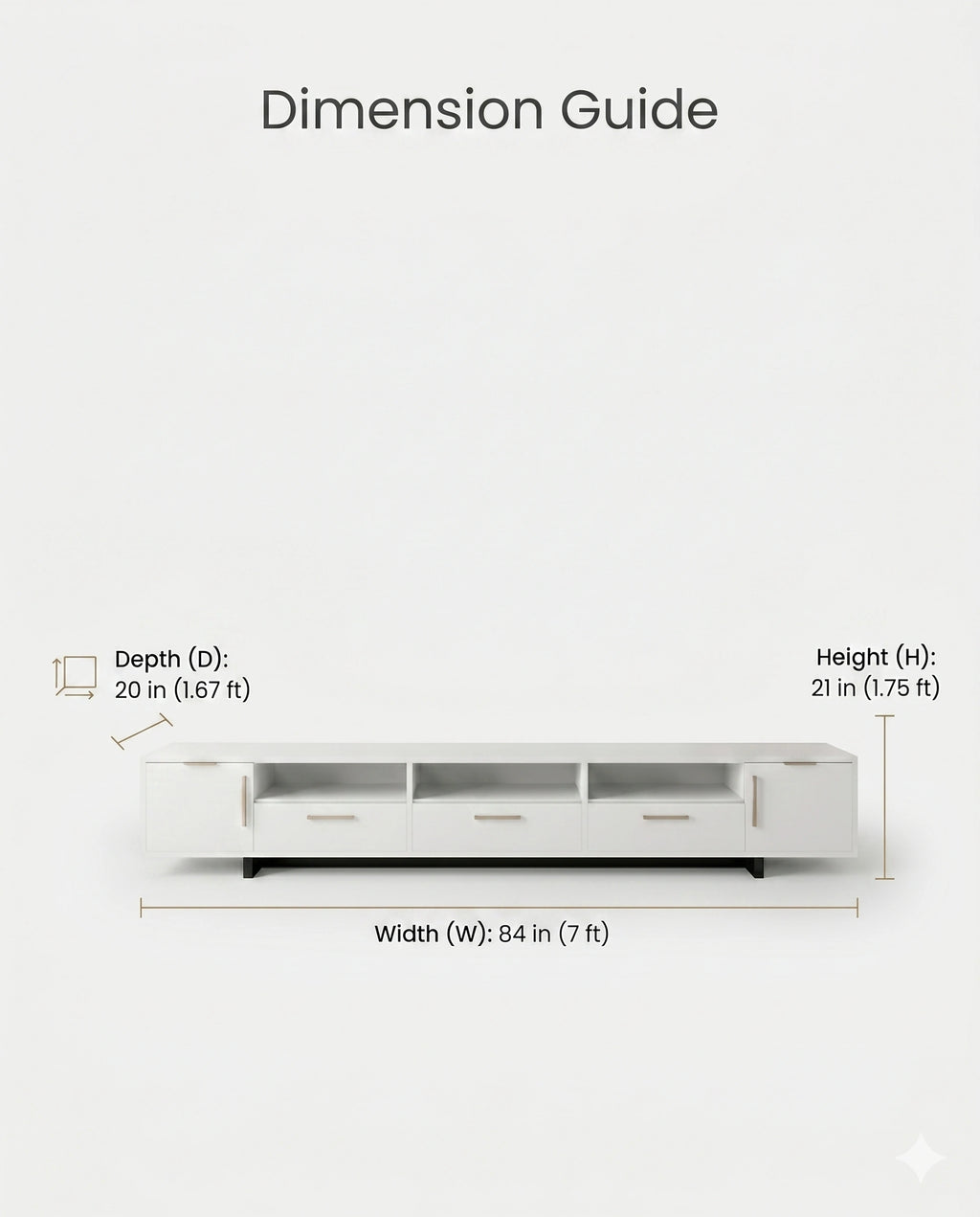 Ultra-Long Minimalist White TV Ledge & Console Arris Concepts