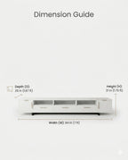 Ultra-Long Minimalist White TV Ledge & Console Arris Concepts
