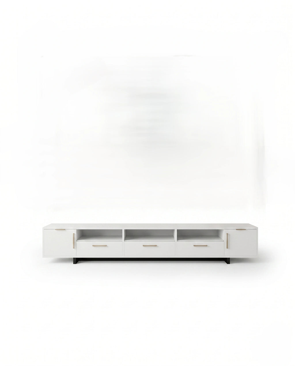 Ultra-Long Minimalist White TV Ledge & Console Arris Concepts