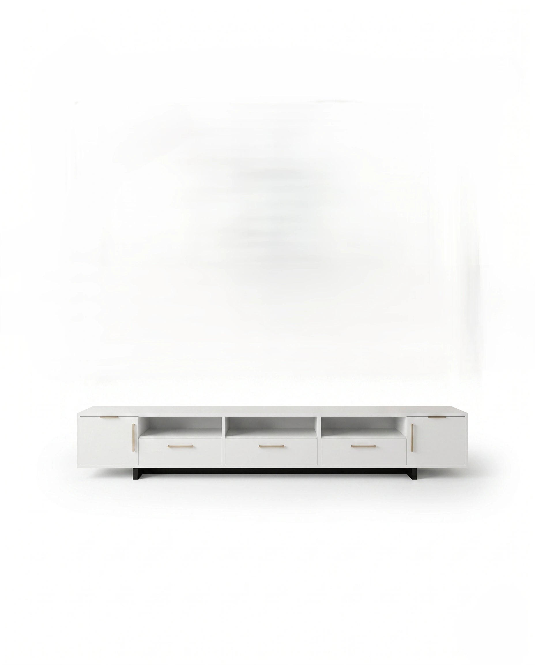 Ultra-Long Minimalist White TV Ledge & Console Arris Concepts