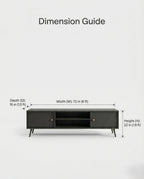 Mid-Century Matte Black TV Ledge & Media Console Arris Concepts