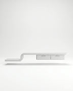 Ultra-Long Minimalist White TV Ledge & Console Arris Concepts