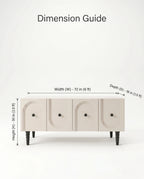 Post-Modern Arched Cream & Black Console Table Arris Concepts
