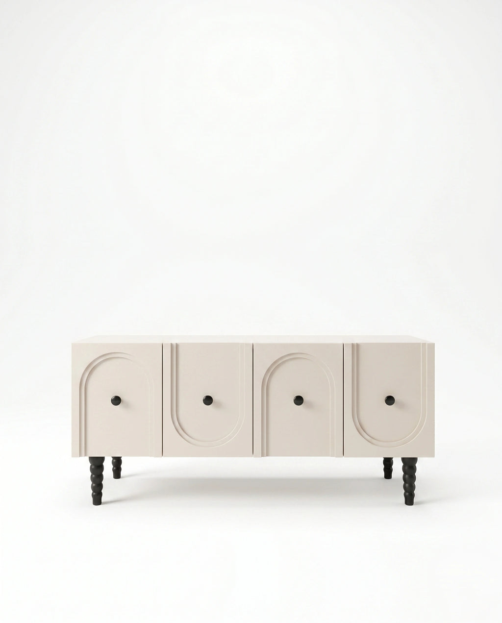 Post-Modern Arched Cream & Black Console Table Arris Concepts