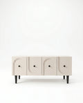 Post-Modern Arched Cream & Black Console Table Arris Concepts