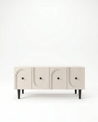 Post-Modern Arched Cream & Black Console Table Arris Concepts