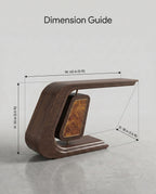 Sculptural Bentwood & Marquetry Asymmetrical Console Table Arris Concepts