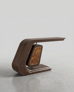 Sculptural Bentwood & Marquetry Asymmetrical Console Table Arris Concepts