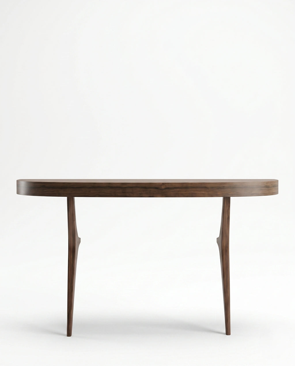 Organic Walnut Minimalist Pill-Shaped Console Table Arris Concepts