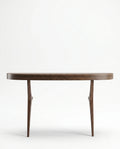 Organic Walnut Minimalist Pill-Shaped Console Table Arris Concepts