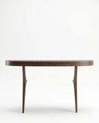 Organic Walnut Minimalist Pill-Shaped Console Table Arris Concepts