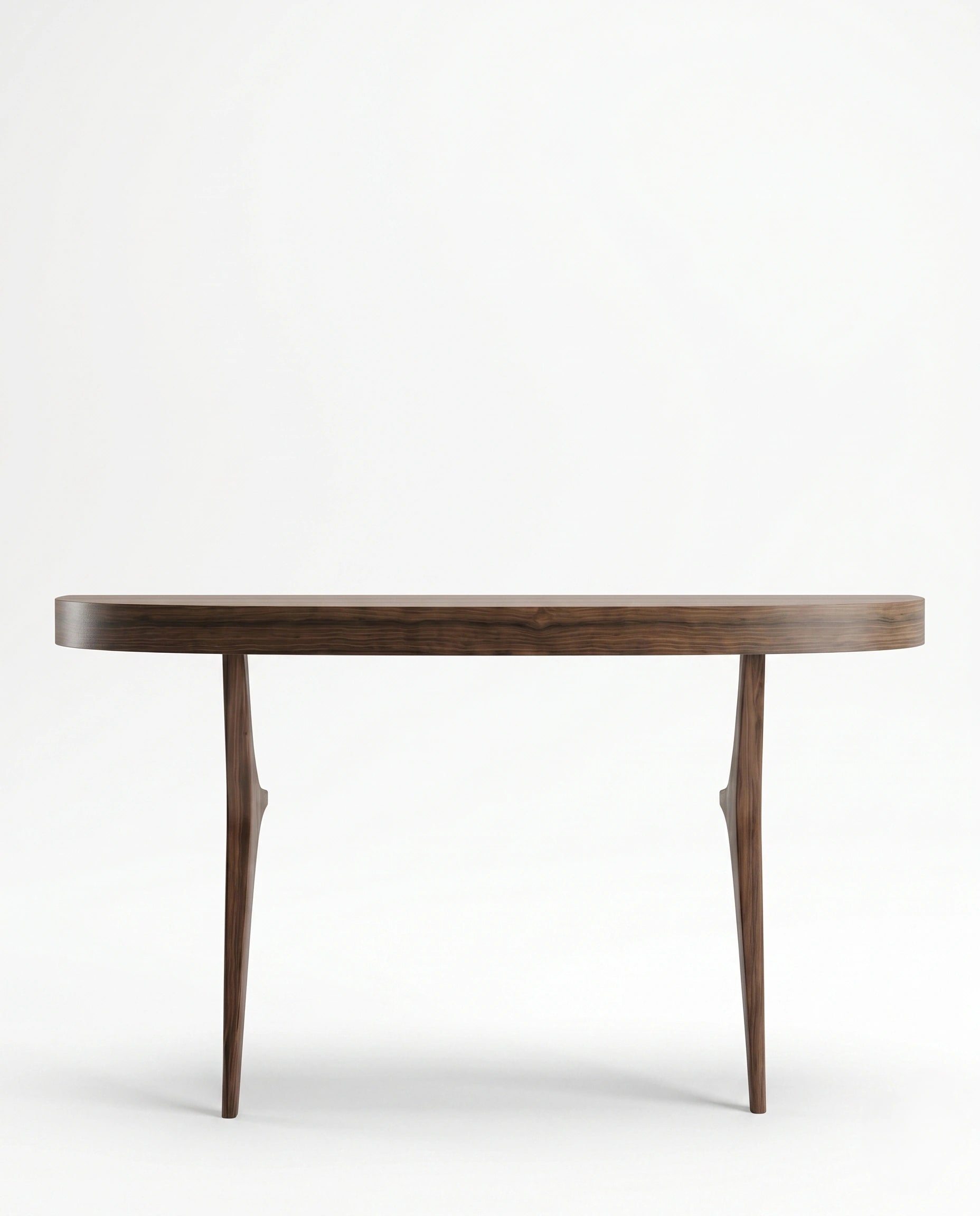 Organic Walnut Minimalist Pill-Shaped Console Table Arris Concepts