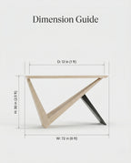 Architectural Geometric Light Wood Console Table Arris Concepts
