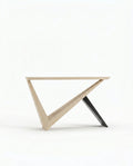 Architectural Geometric Light Wood Console Table Arris Concepts
