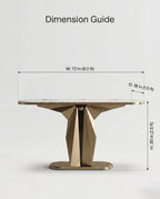 Sculptural Geometric Gold & Marble Console Table Arris Concepts