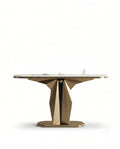 Sculptural Geometric Gold & Marble Console Table Arris Concepts