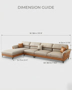 Beautiful premium modern L shaped leather couch crafted by Arris Concepts Luxury Pvt. Ltd.