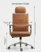 Beautiful premium swivel office chair with headrest crafted by Arris Concepts Luxury Pvt. Ltd.