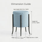 Beautiful premium modern round accent stool crafted by Arris Concepts Luxury Pvt. Ltd.