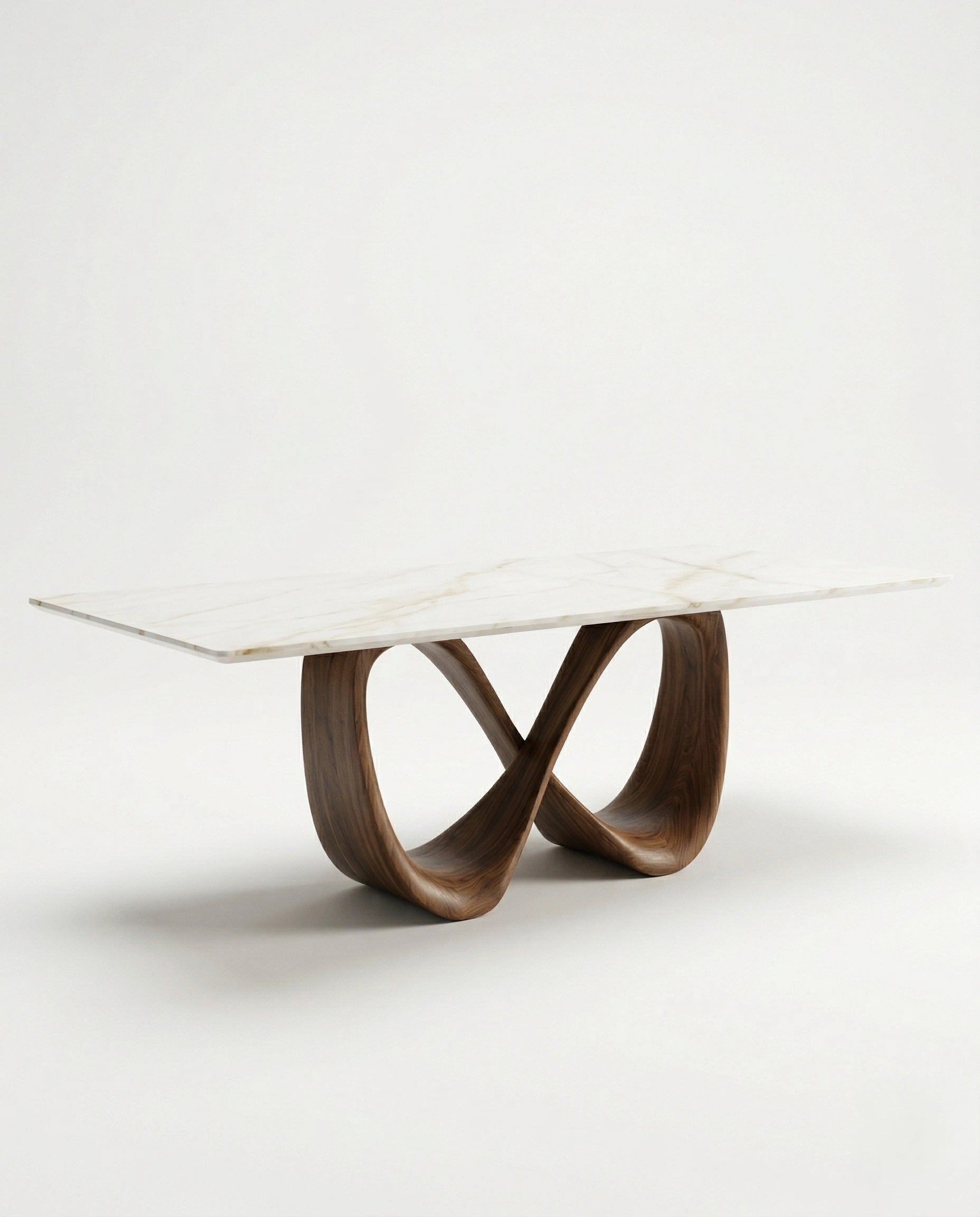 Beautiful premium onyx top dining table with sculptural base crafted by Arris Concepts Luxury Pvt. Ltd.