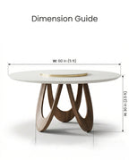 Beautiful premium round onyx dining table crafted by Arris Concepts Luxury Pvt. Ltd.