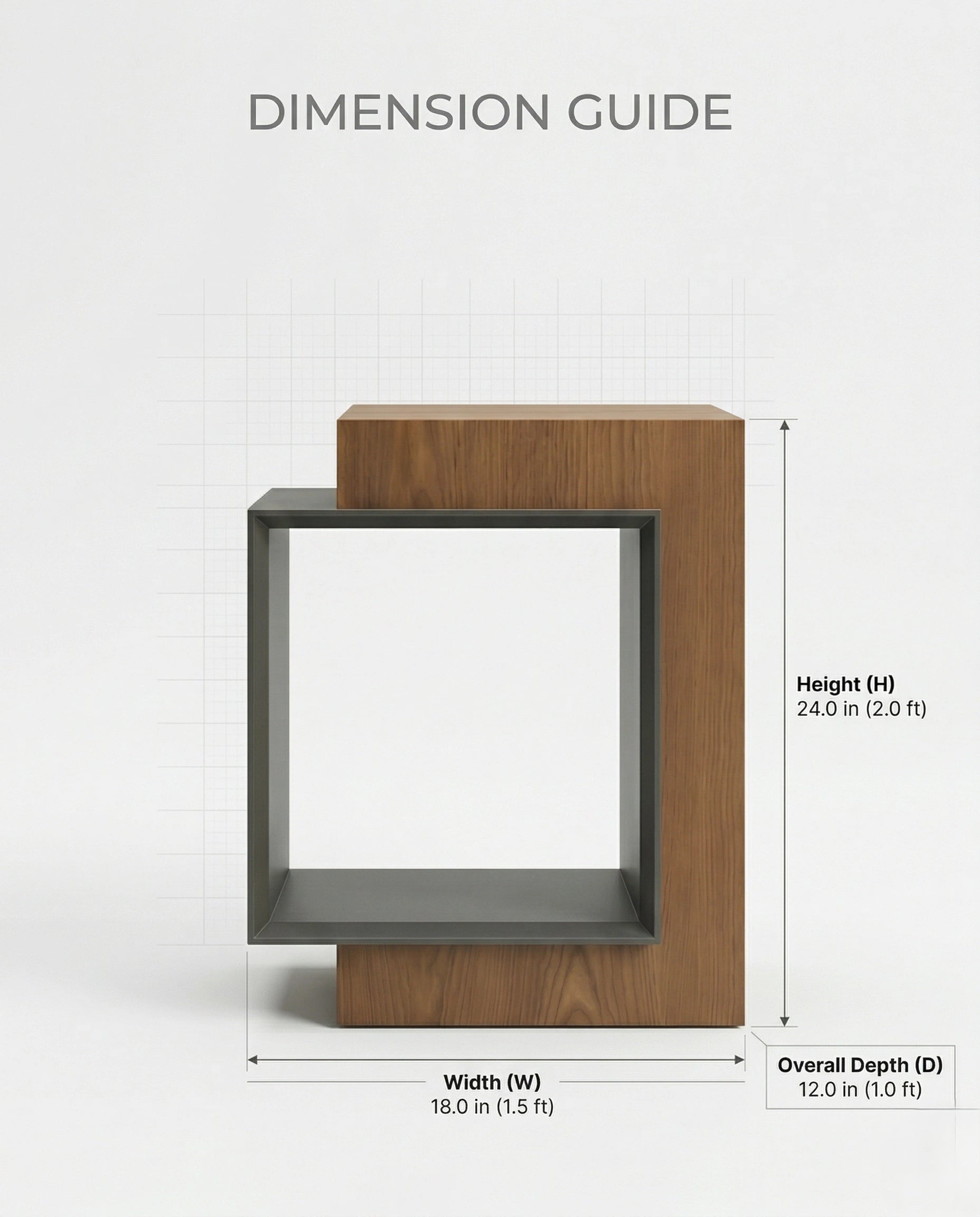 Beautiful premium geometric wood corner table crafted by Arris Concepts Luxury Pvt. Ltd.