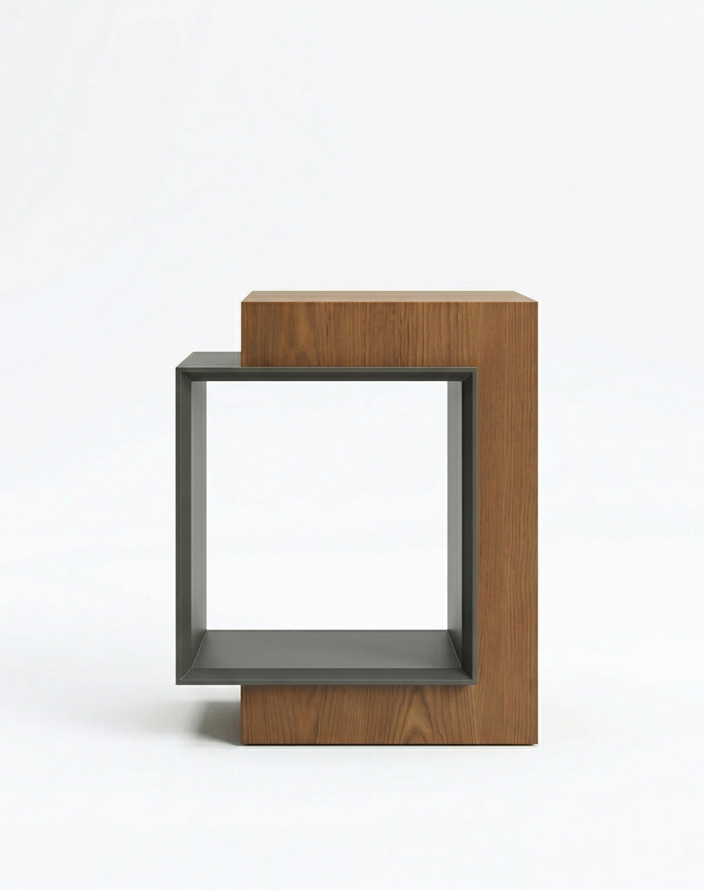 Beautiful premium geometric wood corner table crafted by Arris Concepts Luxury Pvt. Ltd.