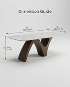 Handcrafted 8 seater marble sculptural wood dining table by Arris Concepts Luxury.