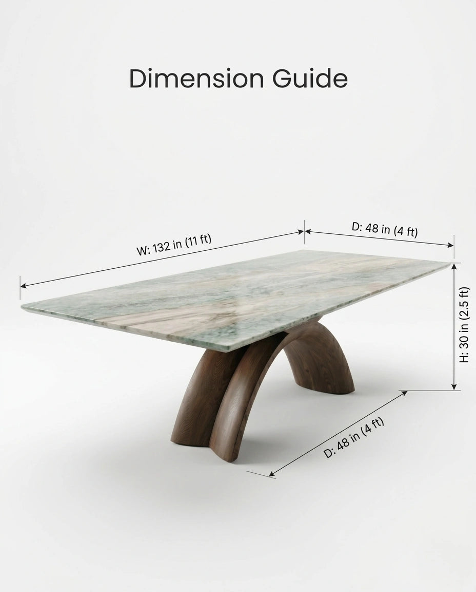 Artisanal 10 seater exotic green marble dining table for luxury interiors by Arris Concepts Luxury.