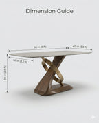 Sculptural 8-Seater Onyx & Brass Dining Table Arris Concepts