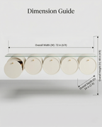 Orbit Floating TV Console with Cylindrical Storage & Glass Top Arris Concepts