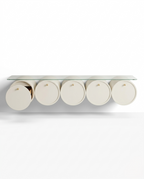 Orbit Floating TV Console with Cylindrical Storage & Glass Top Arris Concepts
