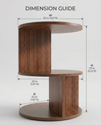 Architectural Walnut Tiered Corner Table Arris Concepts