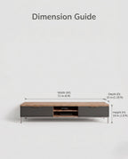 72-Inch Minimalist Wood & Charcoal TV Console Arris Concepts