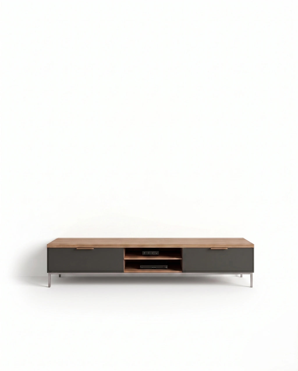 72-Inch Minimalist Wood & Charcoal TV Console Arris Concepts