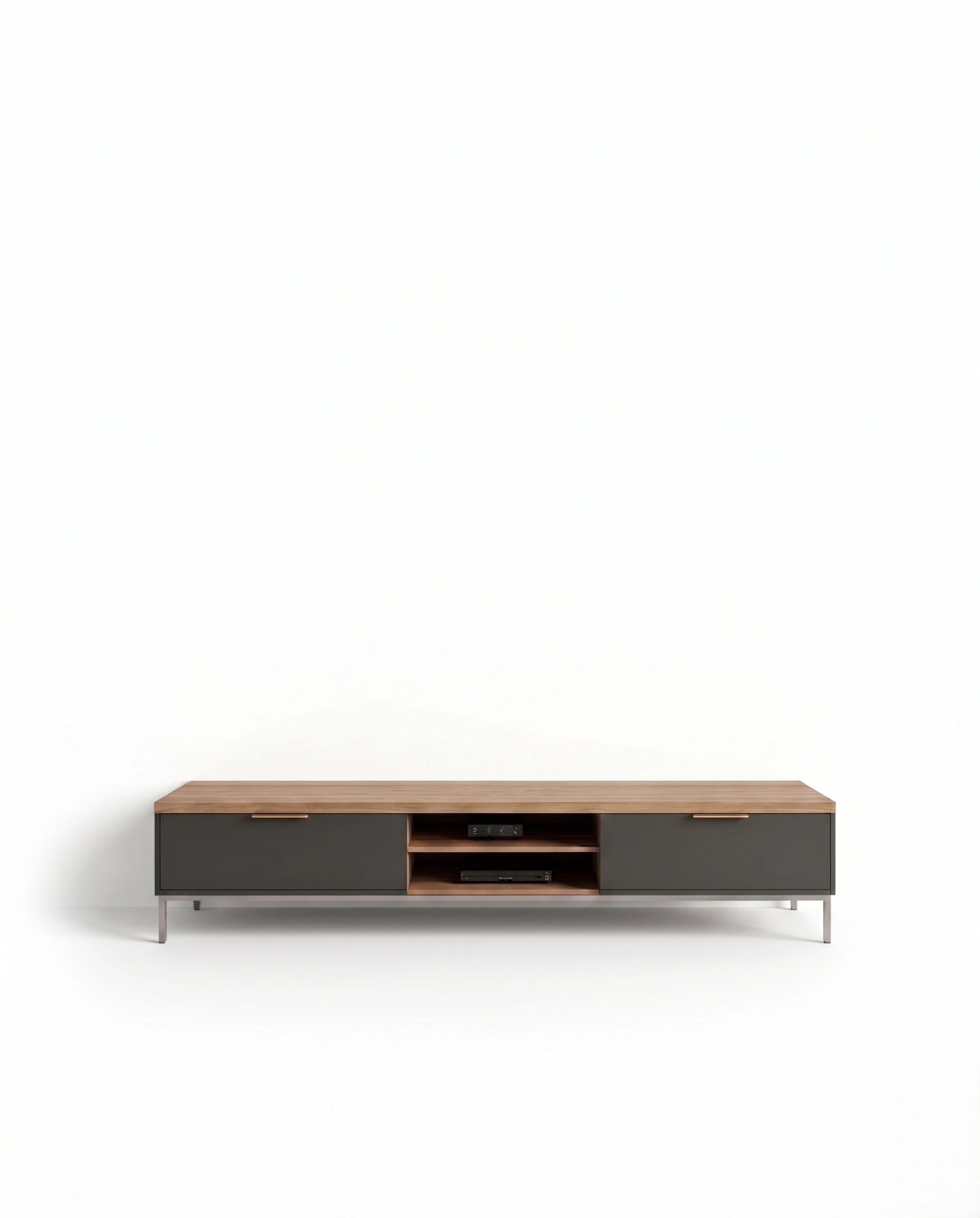 72-Inch Minimalist Wood & Charcoal TV Console Arris Concepts