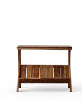 Organic Modern Solid Wood Console Table with Magazine Rack Arris Concepts