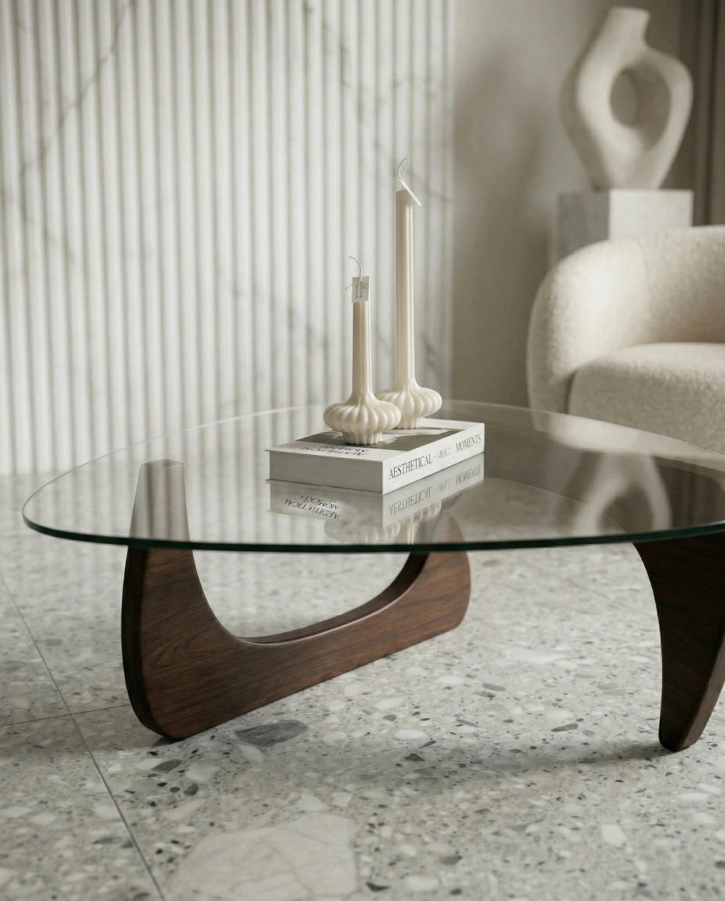 Designer glass living room table and modern mid century center table by Arris Concepts Luxury Pvt. Ltd.