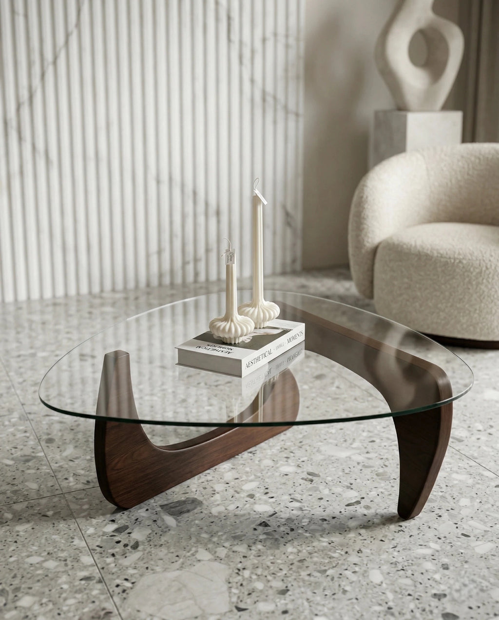 Designer glass living room table and modern mid century center table by Arris Concepts Luxury Pvt. Ltd.