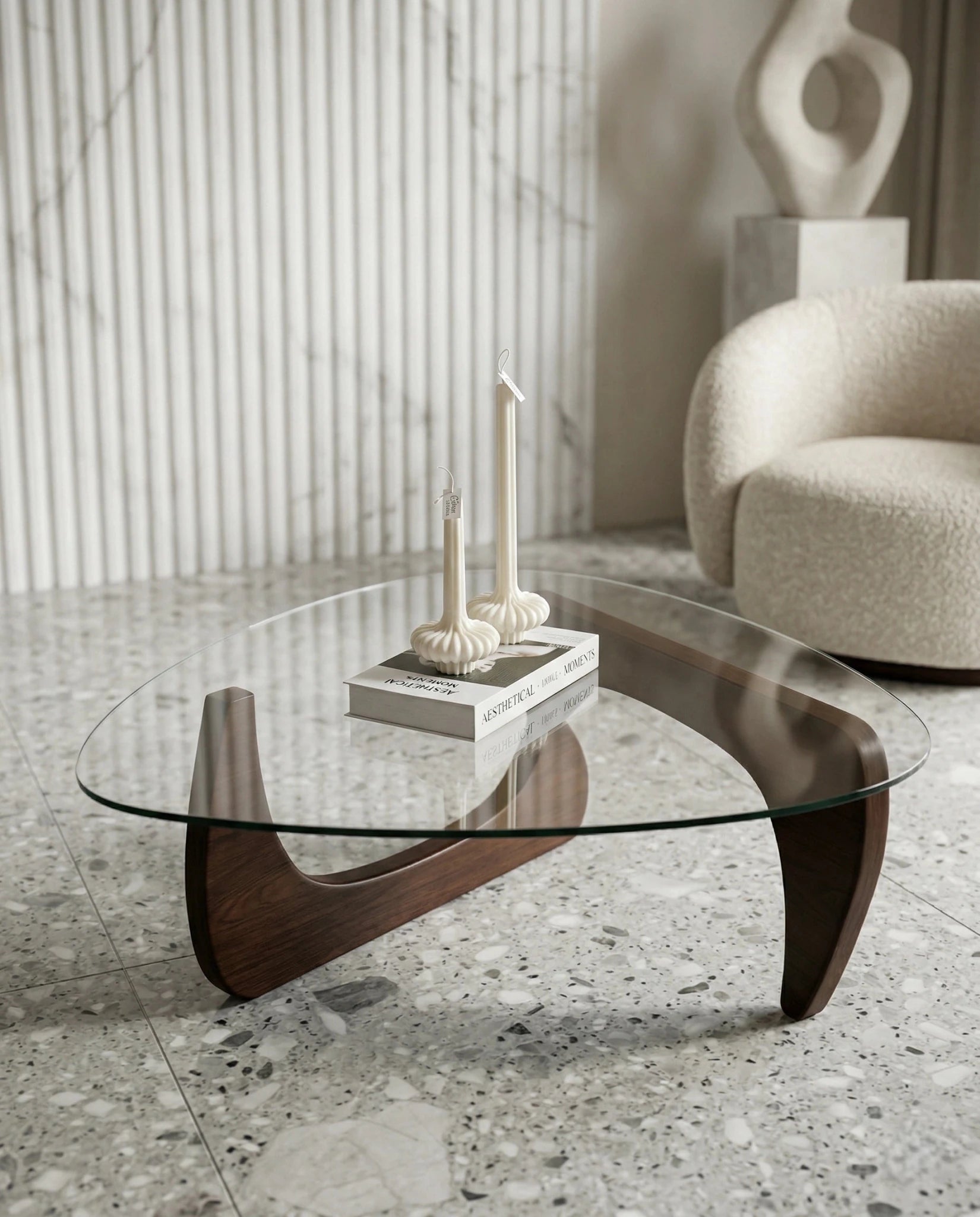 Designer glass living room table and modern mid century center table by Arris Concepts Luxury Pvt. Ltd.