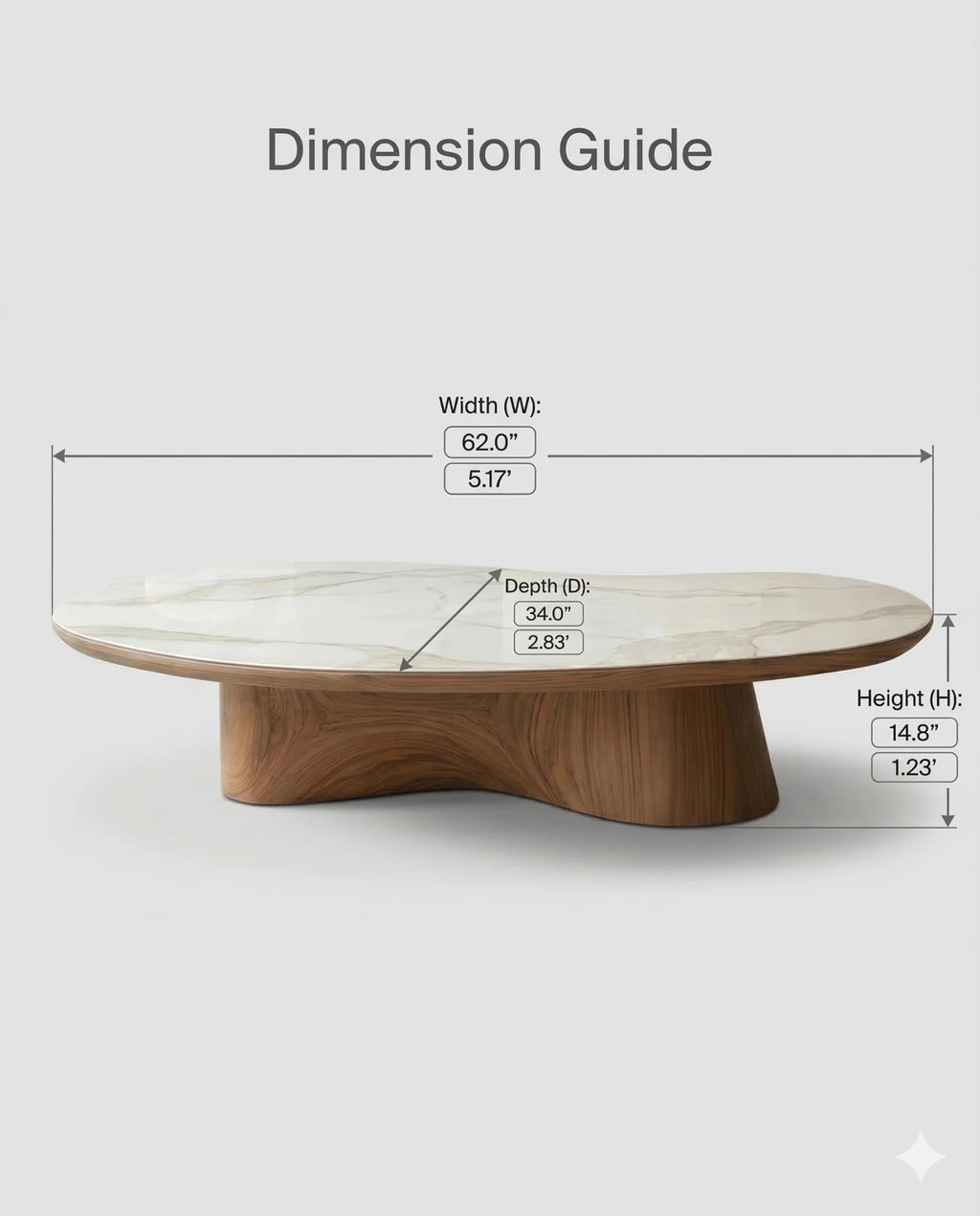 Luxury modern organic oval central table with a white stone finish by Arris Concepts