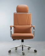 Beautiful premium swivel office chair with headrest crafted by Arris Concepts Luxury Pvt. Ltd.