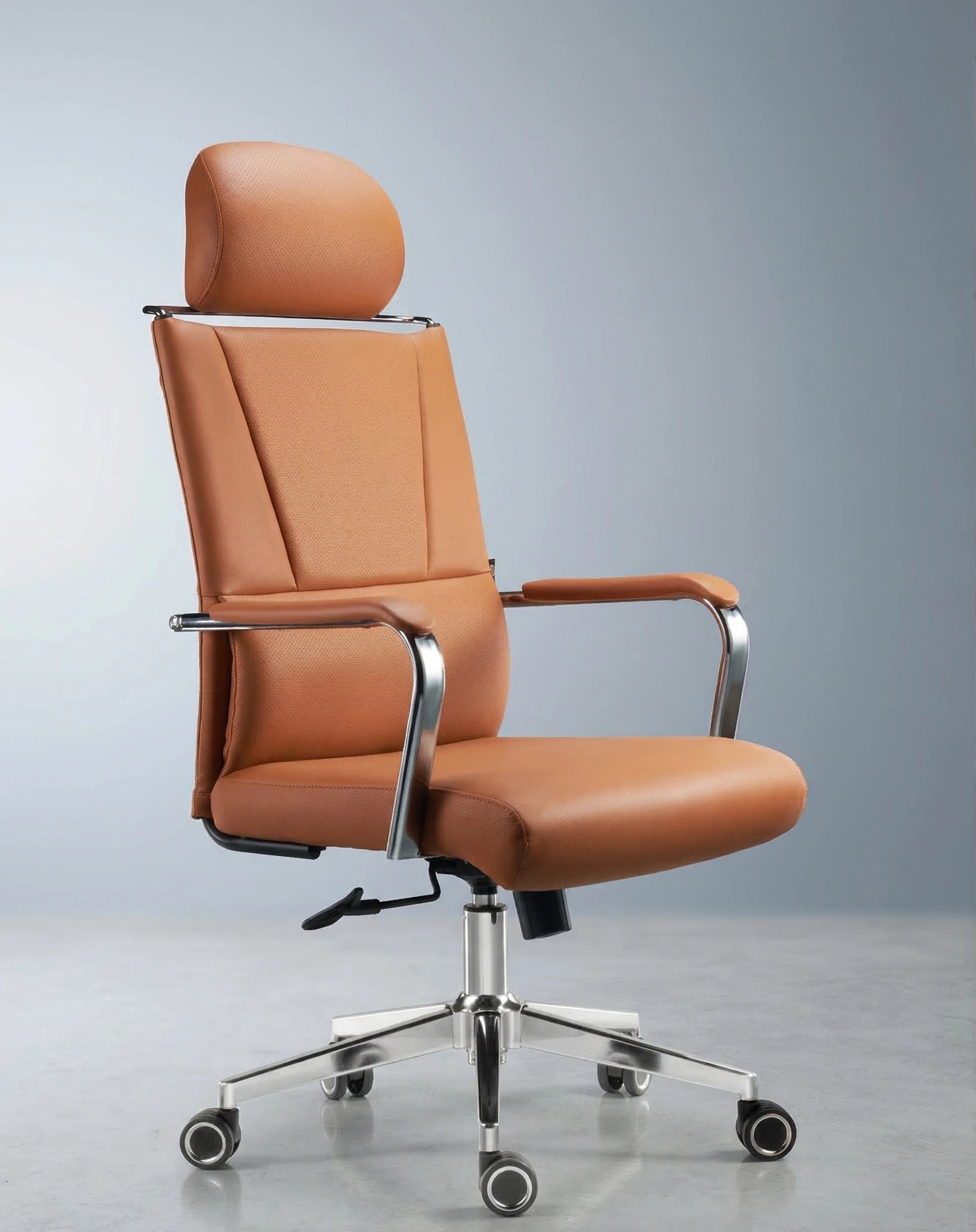 Beautiful premium swivel office chair with headrest crafted by Arris Concepts Luxury Pvt. Ltd.