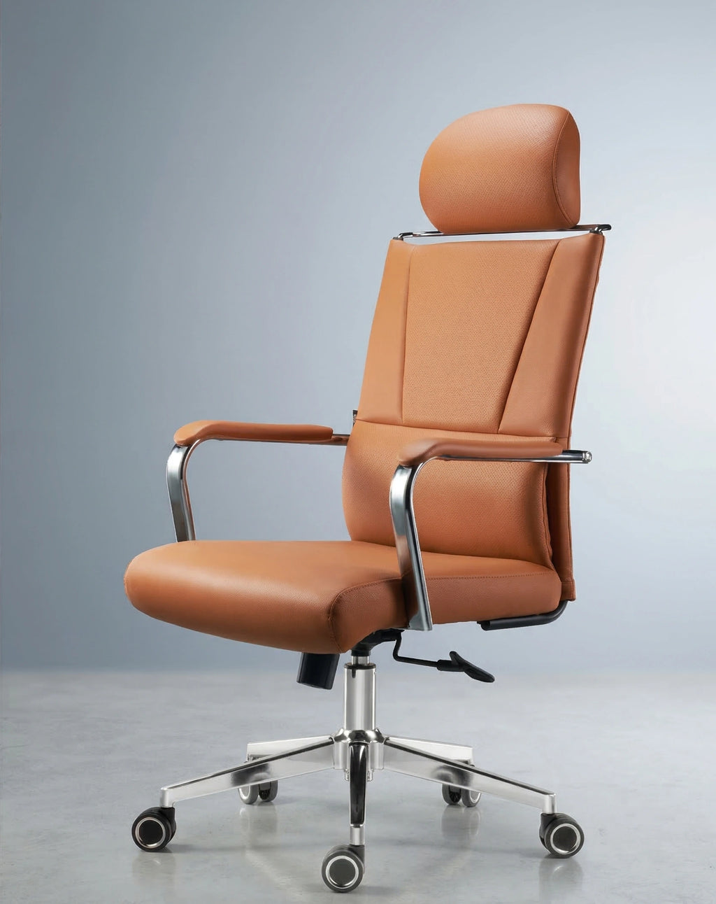 Beautiful premium swivel office chair with headrest crafted by Arris Concepts Luxury Pvt. Ltd.